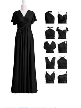 L'ATISTE Black Convertible Maxi Dress - Multiple Styling Options